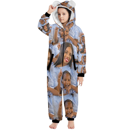 Zip Up Hooded Custom Pajama