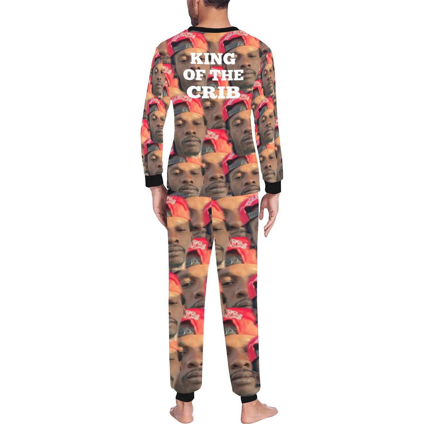 Men Round Neck Long Sleeves Custom Pajama