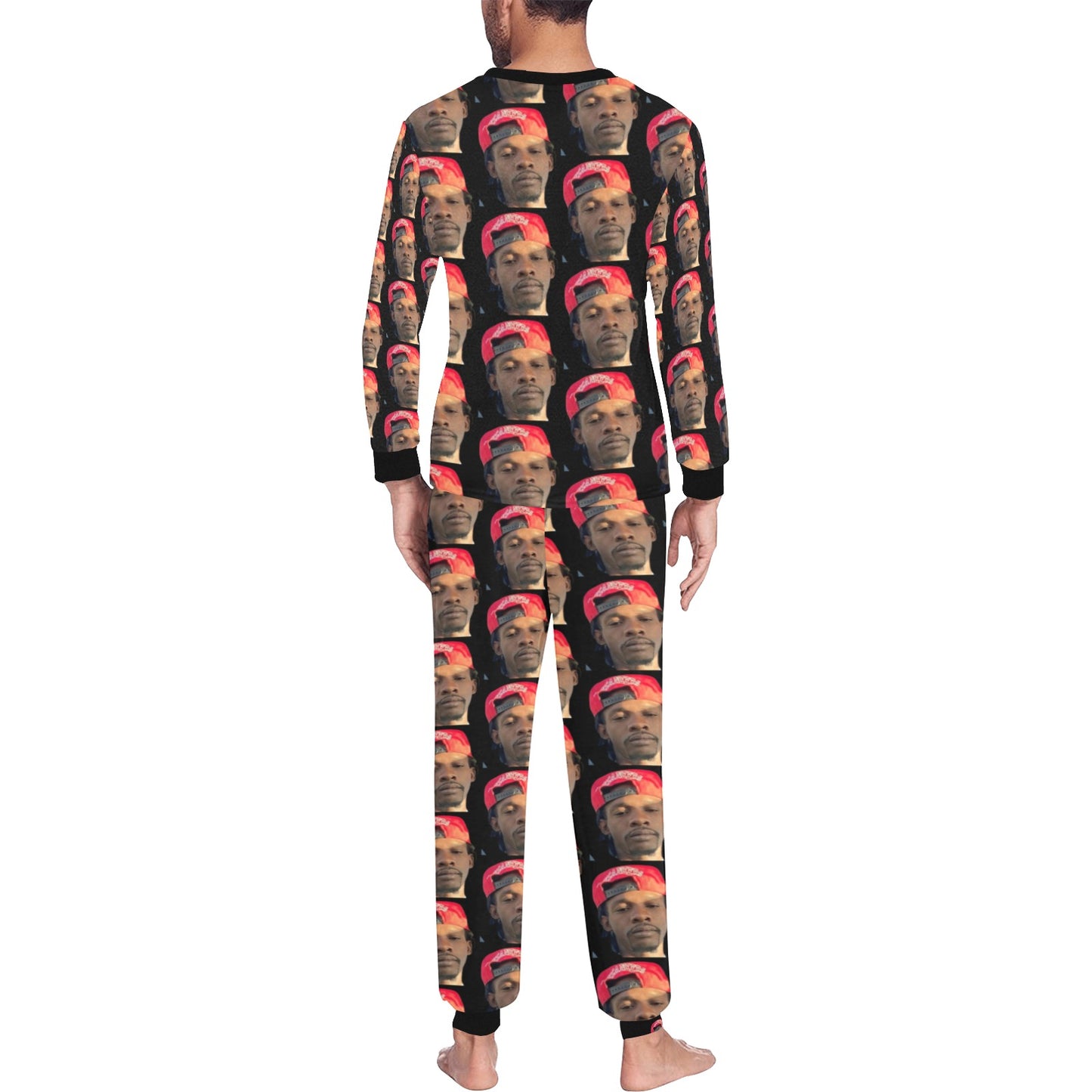 Men Round Neck Long Sleeves Custom Pajama