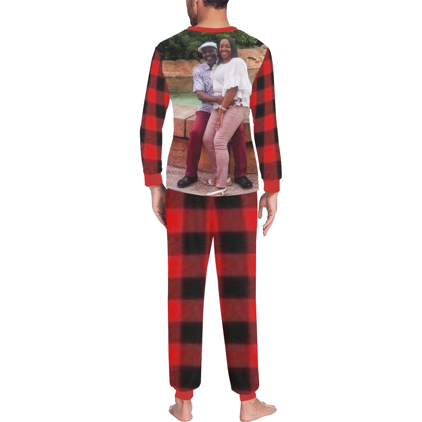 Men Round Neck Long Sleeves Custom Pajama